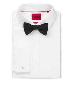 Галстук-бабочка в рубчик, черный Hugo