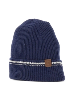 Кашемировая шапка бини в рубчик, синий Eleventy