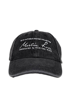 Джинсовая кепка с вышитым логотипом, черный Martine rose