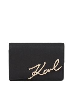 Кошелек Signature, черный Karl lagerfeld