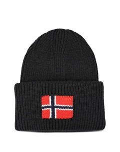 Шапка бини в рубчик, черный Napapijri