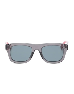 Солнцезащитные очки прямоугольной формы в полоску, серый Gucci