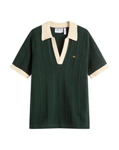 Поло x CLOT by Edison Chen Knit Polo Shirt 'Green Night' Adidas