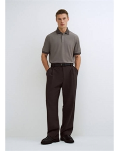 Поло из пике, Коричневый Ostin