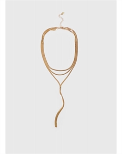 Трёхъярусное колье с цепочкой, Золотой Ostin