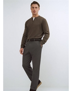 Чиносы с ремнём, Коричневый Ostin