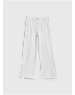 Пижамные брюки из ажурного трикотажа для девочек, Белый Ostin