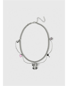 Ожерелье с подвесками для девочек, Серебряный Ostin