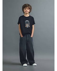 Широкие джинсы с градиентом для мальчиков, Серый Ostin