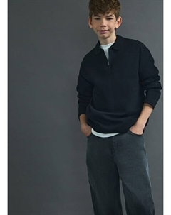 Поло с длинным рукавом для мальчиков, Черный Ostin