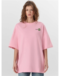 Футболка женская розовая с новогодним принтом Mark formelle