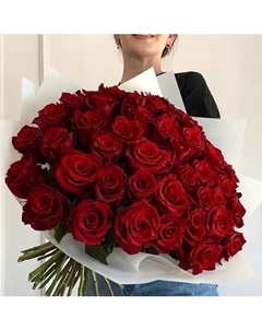 Букет «Роскошь» 51 роза EXPLORER Премиум Flowers de luxe бутик цветов и подарков