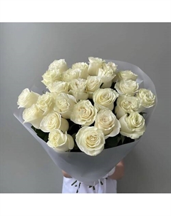 25 роз Мондиаль в стильной упаковке Flowers de luxe бутик цветов и подарков