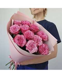 Букет из ПИОНОВИДНОЙ розы Flowers de luxe бутик цветов и подарков