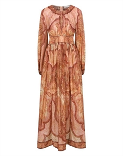 Платье из хлопка и шелка Zimmermann