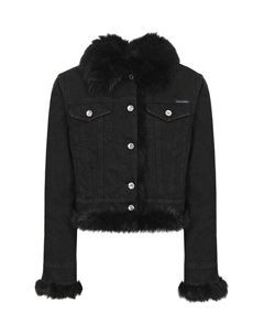 Джинсовая куртка с подкладкой из овчины Dolce&gabbana