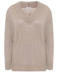 Пуловер изо льна и шелка Brunello cucinelli