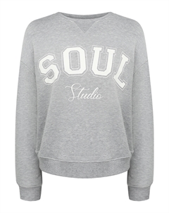 Свитшот с надписью свободного кроя Smith&soul