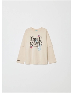 Лонгслив оверсайз для мальчиков с принтом x Смешарики Sela