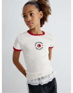 Облегающая футболка с принтом для девочек Sela