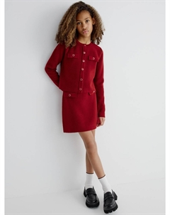 Короткая вязаная юбка для девочек Sela