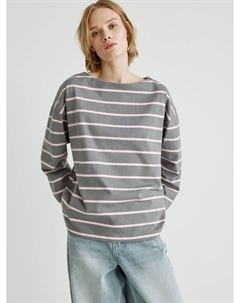 Лонгслив оверсайз в полоску Sela