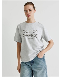 Футболка с текстовым принтом Sela