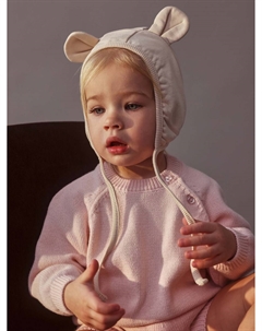 Чепчик из хлопка с ушками для малышей Sela