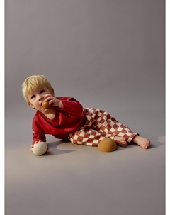 Утепленные брюки с принтом и вышивкой для малышей Sela