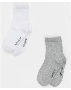 Белые носки Button blue