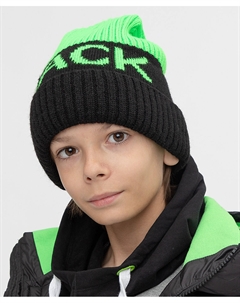 Шапка на подкладе зеленая Button blue