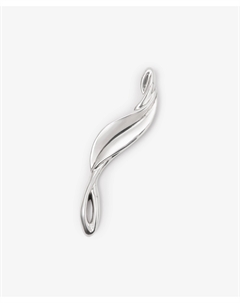 Брошь серебряная оригинальной продолговатой формы с замком-булавкой Glvr