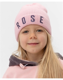 Розовая шапка Button blue