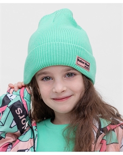 Шапка трикотажная с мягкой фактурой и комфортной посадкой мятная Button blue