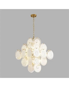 Люстра подвесная Moderni 8320/8 8 ламп 16 м² цвет золотистый/белый Lumion