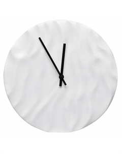 Часы настенные рельефные круглые пластик цвет белый бесшумные ø30 см Без бренда