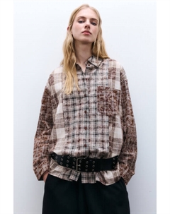 Рубашка oversize фланелевая в клетку Befree