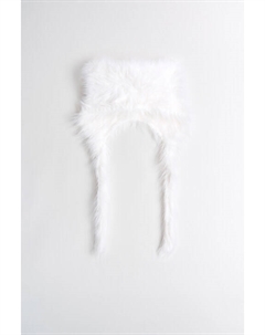 Шапка пушистая с ушками на завязках Befree