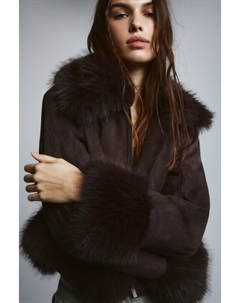 Куртка с замшевой фактурой и опушкой Befree