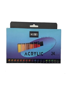 Набор акрила 24 цвета в тюбиках Himi