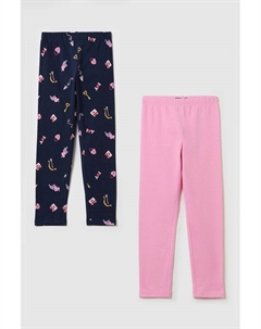 Набор из 2 хлопковых легинсов с принтом Ovs