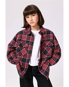 Рубашка хлопковая в клетку прямого кроя Acoola