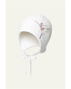 Шапка хлопковая с аппликацией на завязках Totti