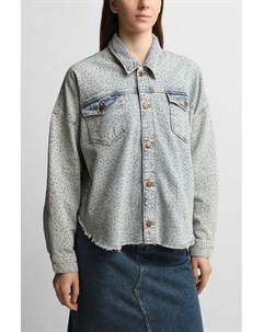 Куртка джинсовая с необработанным краем и стразами Guess