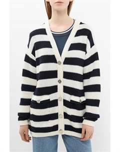 Кардиган из смесового хлопка в полоску Guess