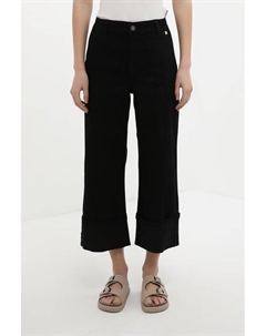 Джинсы однотонные с отворотами Auranna