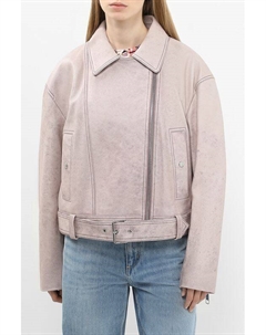 Куртка кожаная с асимметричной молнией Boss