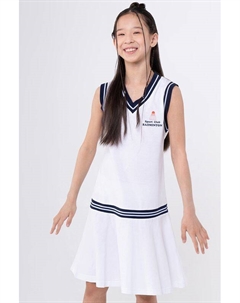 Платье-поло хлопковое с контрастными деталями Смена