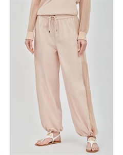 Брюки на кулиске со вставками из сетки Liu jo