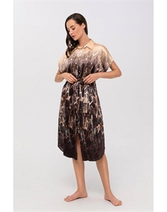 Платье-рубашка шелковая с принтом Marc & andré